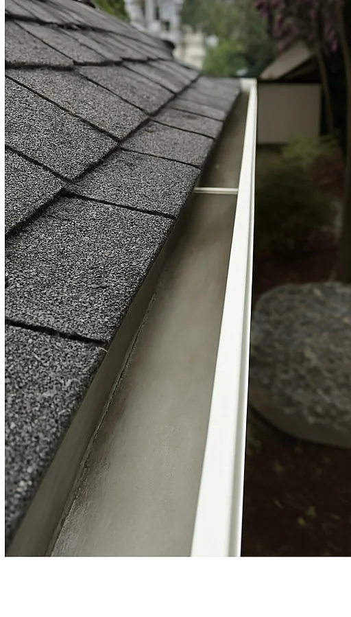 The same gutter clear and empty after a Dunzo Gutters cleaning